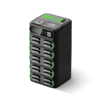 Station de partage de batteries externes ultra-minces à charge rapide 60W, 20 emplacements, 6000mAh pour téléphones mobiles
