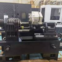Torno CNC de Alta Precisión HMS-320 con Contrapunto y Controlador GSK, Longitud de Torneado de 420 mm