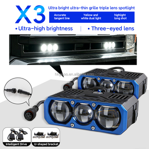 Feux de calandre matriciels 220W pour voiture, projecteurs à double ventilateur, feux de calandre LED, feux auxiliaires externes pour véhicules tout-terrain, SUV, camions - Product Image 2