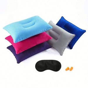 Almohada de Viaje Inflable para Camping, Pequeña, Cuadrada, de Tela Flocada, con Soporte para el Cuello, para Campamento, Senderismo y Oficina - Product Image 1