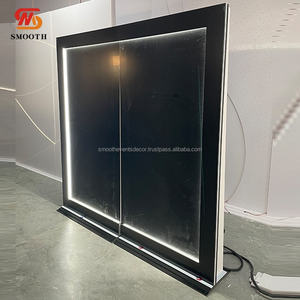 SMOOTH New Arrival Black Acrylic Square Arch <b>Backdrop</b> <b>Stand</b> With White Led Light For Events <b>Backdrops</b> - Product Image 4