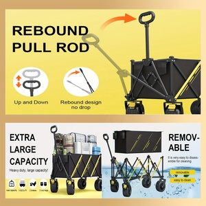 <span class=keywords><strong>Carrello</strong></span> Pieghevole Resistente 330LBS, <span class=keywords><strong>Carrello</strong></span> Utilitario Pieghevole per Tutti i Terreni con Ruote da 7,5'' Resistenti alla Sabbia per Esterni - Product Image 5