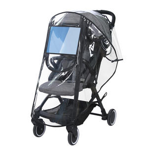 Housse de pluie universelle pour poussette, matériau EVA, coupe-vent, imperméable, pour poussette de bébé de 0 à 3 ans, avec fermeture éclair - Product Image 1