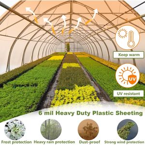 6 Mil Clear Greenhouse Plastic Sheeting UV Resistant Heavy Duty Polyethylene <b>Film</b> For Construction - Product Image 3