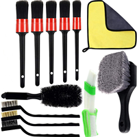 Ensemble d'outils d'entretien automobile multifonctionnel, ensemble de brosses de lavage automobile de qualité supérieure, kit de nettoyage automobile pour l'intérieur et l'extérieur