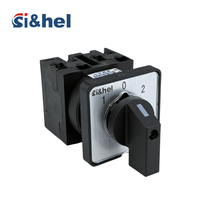 Sakelar Rotary Cam Si&hel UKT1 20A 440V 1-0-2 Changeover 2-3 Posisi 2P Terminal Sekrup Pemasangan Panel IP20 Plastik Bersertifikasi CE