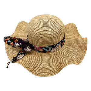 FOCUS Custom Eco-Friendly Straw Promotional Silk Screen Printed Foldable Flat Brim Buckle Closure Lightweight Casual Summer Hat
