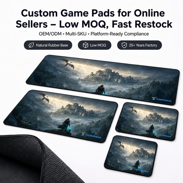Thick Non-Slip Gaming Mouse Pad 40x90cm Desk Mat with Stitched Edges Waterproof Wear-Resistant Rubber Base Factory Direct