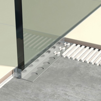 Profils de carreaux de verre de douche en acier inoxydable personnalisés pour la décoration de mur et de sol
