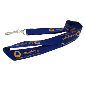 Neck Lanyard With Plastic Card Holder Polyester Standard Custom Black Metal Snap Hook Breakaway Lanyards Strap