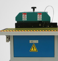 Nouvelle machine à travailler le bois, petite machine à chantourner les bords, machine à chantourner les bords avec application automatique de colle et découpe de ruban