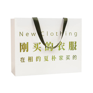 Sacs en papier personnalisés Wanqi pour vêtements, lunettes, cosmétiques, emballage avec impression de logo - Product Image 1