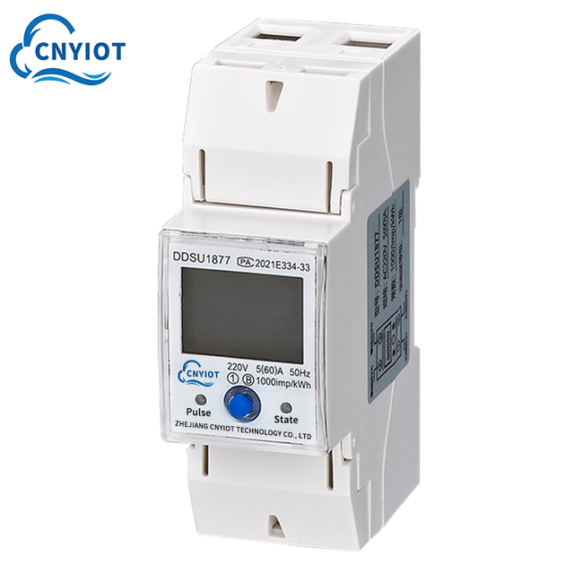 DDSU1877 Smart Electronic Energy Meter Single-Phase 220V LCD Display WIFI Din Rail for Rental House Apartment 60A KWH Meter