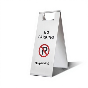 Panneau de signalisation de stationnement pliable double face en acier inoxydable Dinghong pour usage en station de métro et hôtel - Avertissement de interdiction de stationnement - Product Image 4
