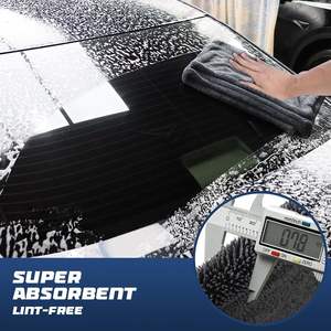 ผ้าไมโครไฟเบอร์เช็ดรถแบบแห้งเร็ว1แพ็คห่วงบิดสำหรับการเช็ดรายละเอียดหนึ่งผืนขจัดลายน้ำ - Product Image 3