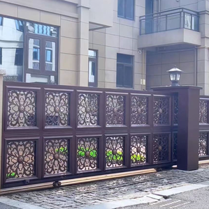 מורדן יוקרה בסגנון אלומיניום שער חשמלי 3d מודגם מחסום חצר חיצונית לחניה וכניסה שער וילה אלגנטית - Product Image 5