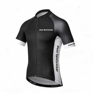 Jersey de Ciclismo de Manga Corta con Cierre Completo, Personalizado con Logotipo, de Secado Rápido, Transpirable, de Poliéster y Spandex, al por Mayor, Uniforme de Equipo OEM - Product Image 3
