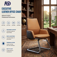 Fauteuil de bureau exécutif ergonomique en cuir PU à dossier haut, pivotant et inclinable, avec base chromée réglable en hauteur, idéal pour salon et hôtel