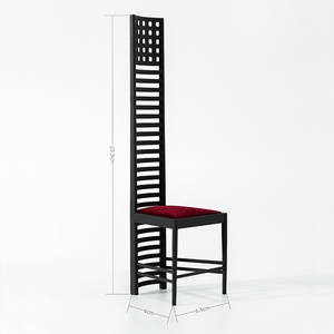 Série de chaises miniatures de collection muséale des années 1970, dossier haut, <span class=keywords><strong>Cassina</strong></span> Hill House, mobilier miniature pour <span class=keywords><strong>maison</strong></span> de poupée 1/6 - Product Image 2