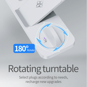 Estación de carga inalámbrica multifuncional de 15W <span class=keywords><strong>para</strong></span> <span class=keywords><strong>iPhone</strong></span> Reloj inteligente Auricular Compatible con <span class=keywords><strong>entrada</strong></span> <span class=keywords><strong>tipo</strong></span> <span class=keywords><strong>C</strong></span> Diseño plegable portátil - Product Image 5