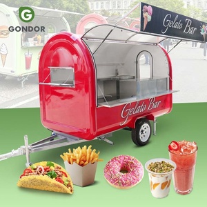 Cheap Fiberglass Hotdog Donut Coffee Candy Mobile Food <b>Trailer</b> with Full Kitchen <b>Concession</b> Stand for Sale - Product Image 1