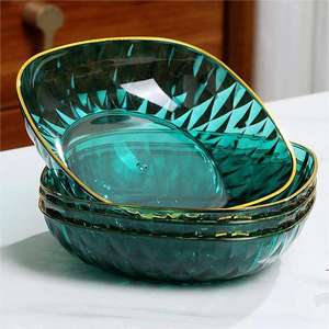 Luxury Plastic <strong>Display</strong> Tray Salad Food Storage <strong>Containers</strong> Dry Snacks <strong>Fruit</strong> Plate Serving Decoration Party - Product Image 3