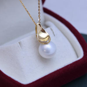 สร้อยคอจี้มุกทรงกลมสีขาวขนาด 11-12 มม. จูจี้ ตันซุย เงินแท้ S925 พร้อมแสงสว่างสวยงาม มีตำหนิเล็กน้อย ขายส่งจาก Xiang Jewelry - Product Image 4