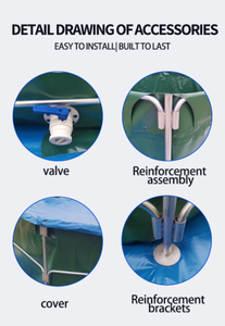 <span class=keywords><strong>Piscine</strong></span> Familiale de Haute Qualité avec Cadre en Acier Galvanisé et Toile PVC <span class=keywords><strong>pour</strong></span> Pisciculture et Aquaculture Extérieure, Garantie 1 An - Product Image 3