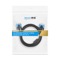 Câble VGA Jasoz 15 broches mâle-mâle noir 1,5 m 1080p 60Hz avec gaine en PVC et blindage combiné pour HDTV et ordinateur