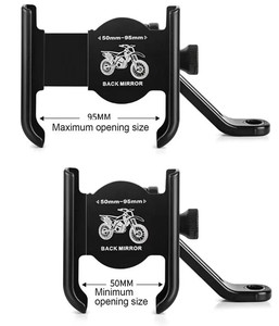 Adjustable 360 Degree Security <b>Lock</b> <b>Portable</b> and Flexible Full Protection Aluminum Motorcycle Phone Holder with Box Packaging - Product Image 2
