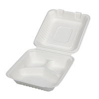 Conteneurs à emporter jetables personnalisés en bagasse sans fluor boîtes togo conteneur à emporter pour aliments