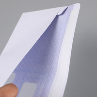 Enveloppes en papier pour fenêtre, design personnalisé CK, auto-adhésives, blanches, en papier ordinaire, pour factures commerciales, documents, envoi postal, vente en gros