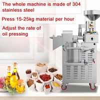 Presse à huile haute performance 15-20 kg/h grande capacité pour l'extraction d'huile d'olive, d'avocat, de tournesol, de graines de chanvre et autres huiles