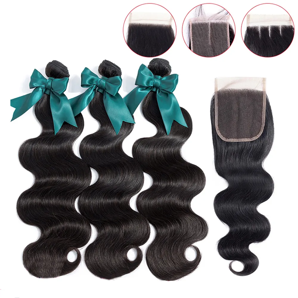 Forcuteu Wholesale Virgin Hair Vendors Free Sample Raw Remy Weave Human Hair Bundles With Closure Cuticle Aligned Virgin Hair