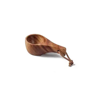 Mestolo d'acqua in legno-mestolo cucchiaio grande in legno con manico corto