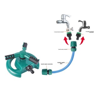 Manufacturer-supplied Best-selling 360-degree Rotating Large Three-prong Crescent-shaped Lawn <b>Irrigation</b> Nozzle - Product Image 5