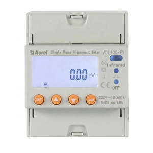 Compteur d'énergie monophasé prépayé et postpayé Acrel ADL100-EYNK Rail Din 4 Tarifs Compteur d'énergie monophasé pour appartements - Product Image 5