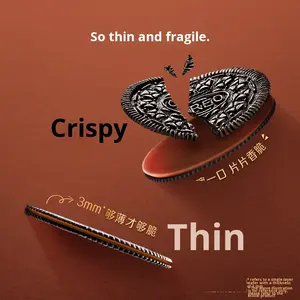 {Nouveauté} pour biscuits roulés semi-mous en boîte, série faible en sucre, sésame, chocolat noir, faible en gras, satisfaisant - Product Image 5