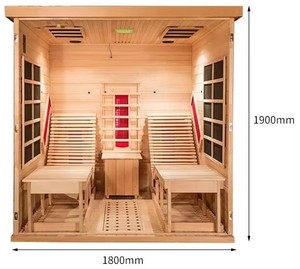 Factory Price Home Indoor <strong>Infrared</strong> <strong>Sauna</strong> Room Luxury 2 Person Dry <strong>Sauna</strong> For Spa Use - Product Image 6