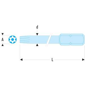 FACOM - EXR.120L Brocas estándar serie 1 para Resistorx®Tornillos-EAN 3148510258386 INSERTOS PARA ATORNILLADO BROCAS - Product Image 2