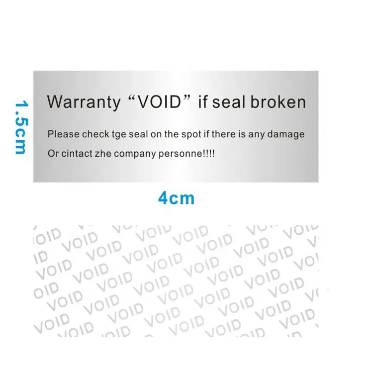 Best sell custom waterproof Anti-Fake holographic sticker paper void warranty seal label
