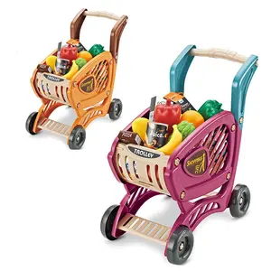 Juego de rol para niños pequeños, juego de supermercado, juego de juguetes, carrito de compras de mercado para niños