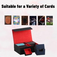 Boîtes de jeu de cartes préférées du client Stockage portable Trading Boîte de cartes à jouer en cuir de luxe durable personnalisée avec boîtes