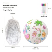 Jouet de plage gonflable en plastique coloré de 30cm pour les sports nautiques avec impression de logo personnalisé pour la peinture et le plaisir!