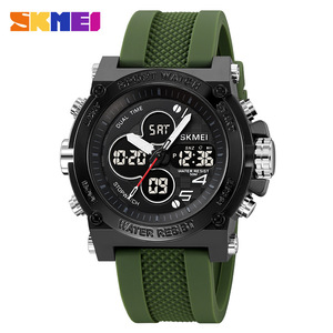 Skmei Sport Watch Dual Time Digital Men's Watch Silicone Strap Water Resistant Chronograph Feature - Product Image 5