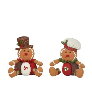 Decorazione di pan di zenzero decorazioni natalizie graziose peluche di zucca farcita corpo di pan di zenzero bambola uomo ornamento della tavola di natale dec