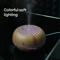 Kinscoter – humidificateur d'air électrique à distance en bois élégant, diffuseur d'huiles essentielles d'arôme de couleur à 7 Led