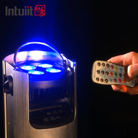 DMX IR Wifi 4x12w Rgbw 4in1 sans fil alimenté par batterie Par Uplight Spot mariage événement Dj Disco LED lumière de scène
