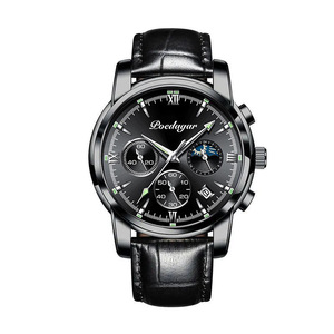 Montre pour homme à grand cadran, étanche, aiguilles luminescentes, montre à quartz multifonctionnelle et tendance - Product Image 6