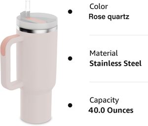Vaso Recto de Acero Inoxidable de 20 oz, Vasos de Sublimación de Doble Pared de 20 oz con Pajita - Product Image 4